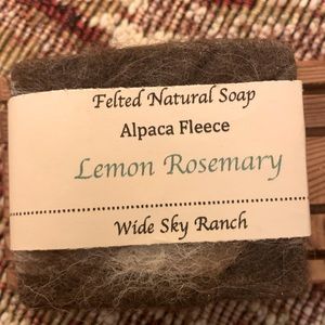 Men’s - Handmade Goat Milk Soap inside Alpaca Fleece (Lemon Rosemary)